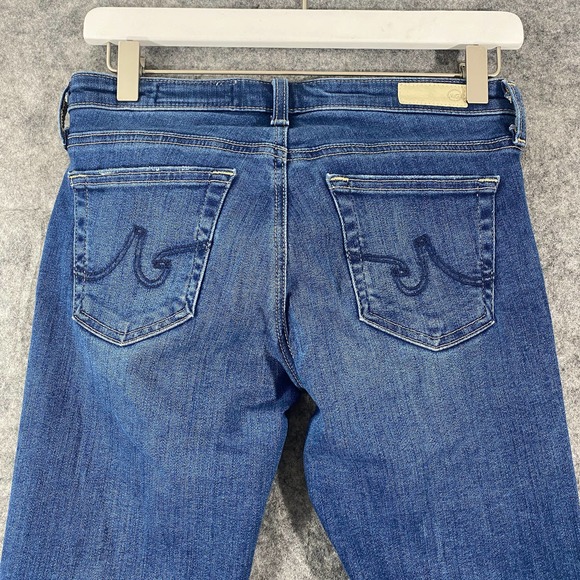 AG Adriano Goldschmied Jeans 26 Blue Denim Mid Rise Cigarette Cuffed - Picture 5 of 14